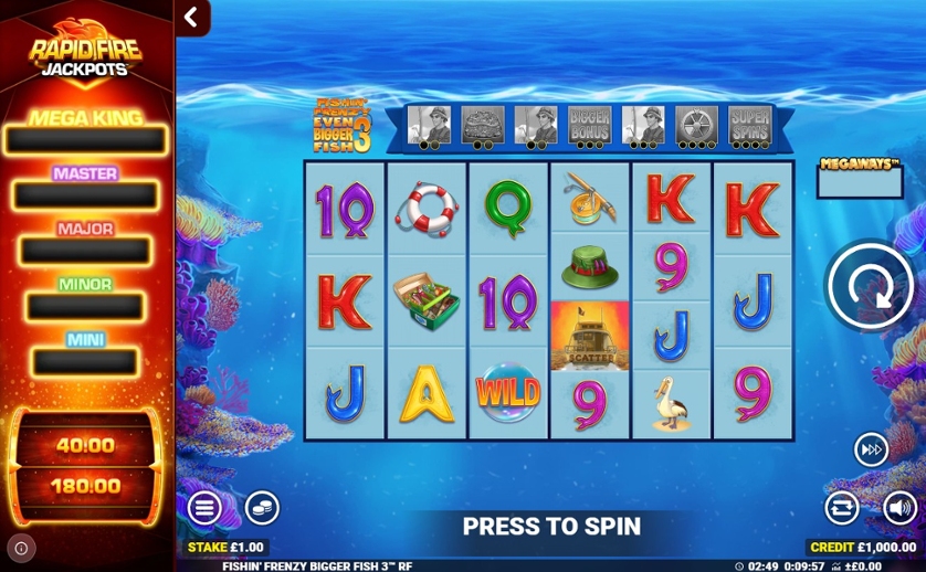 Fishin' Frenzy Even Bigger Fish 3 Megaways Rapid Fire