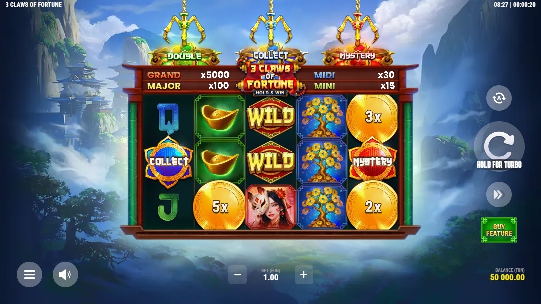 3 Claws of Fortune: Hold & Win