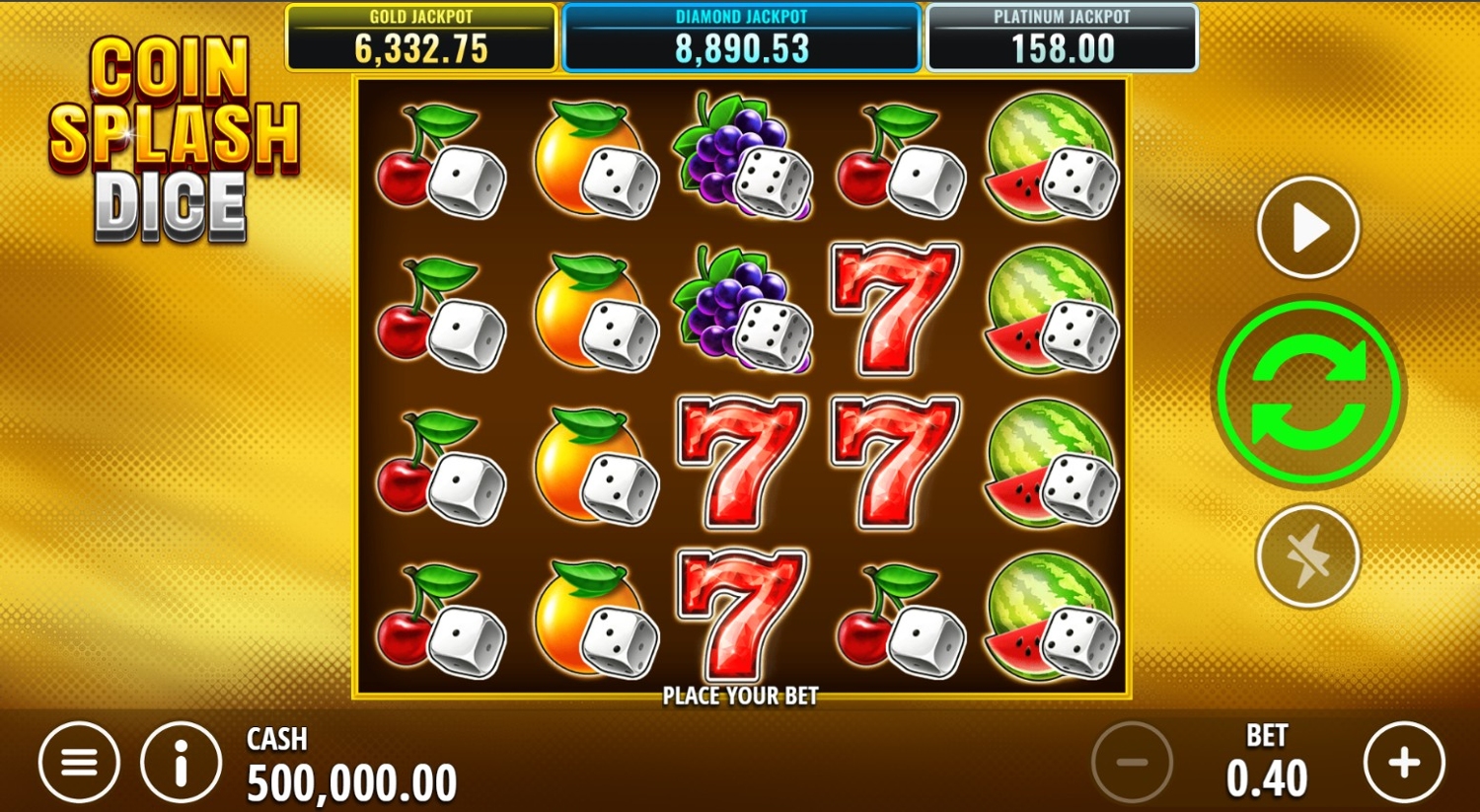 Coin Splash Dice