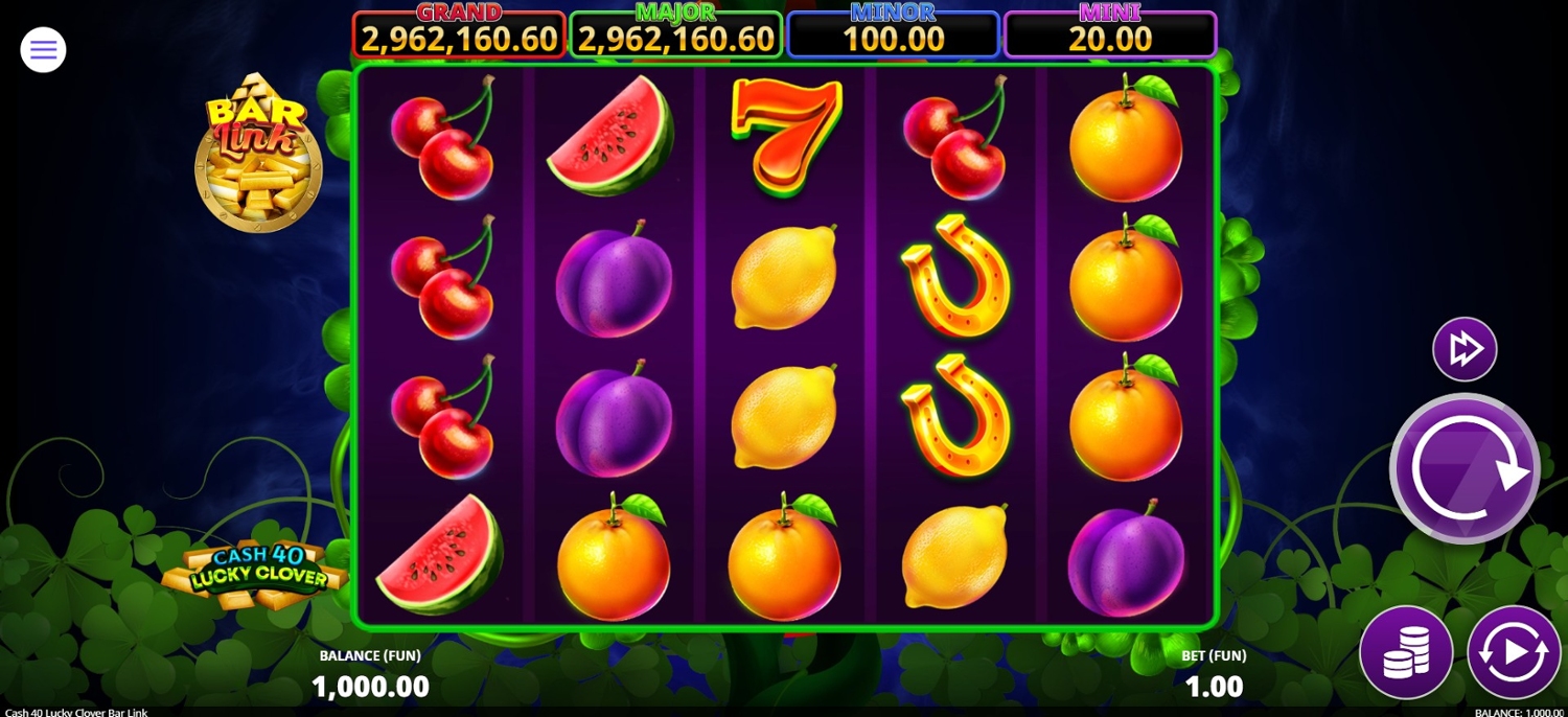Cash 40 Lucky Clover Bar Link