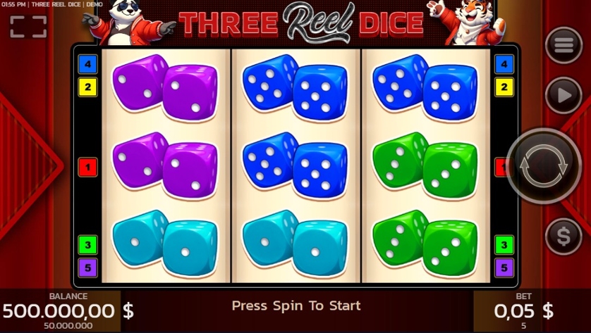Three Reel Dice