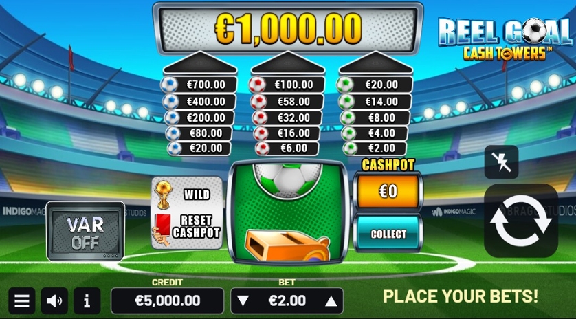 Reel Goal Cash Towers