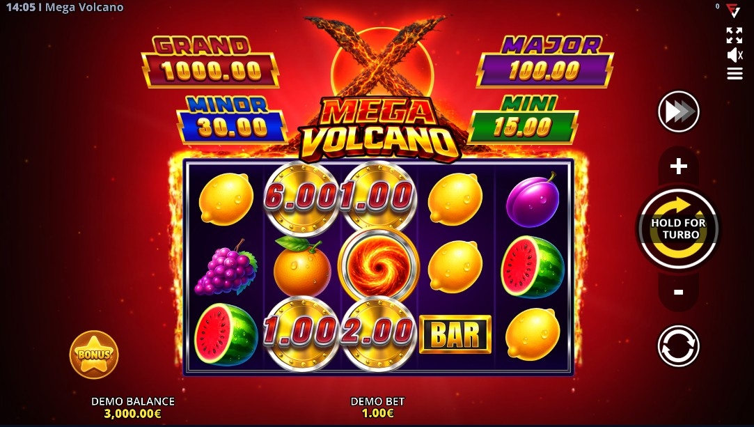Mega Volcano: Running Wins