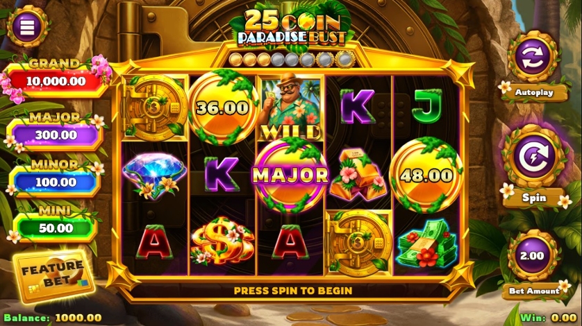 25 Coin Paradise Bust