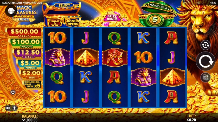 Magic Treasures Hold & Win Lion