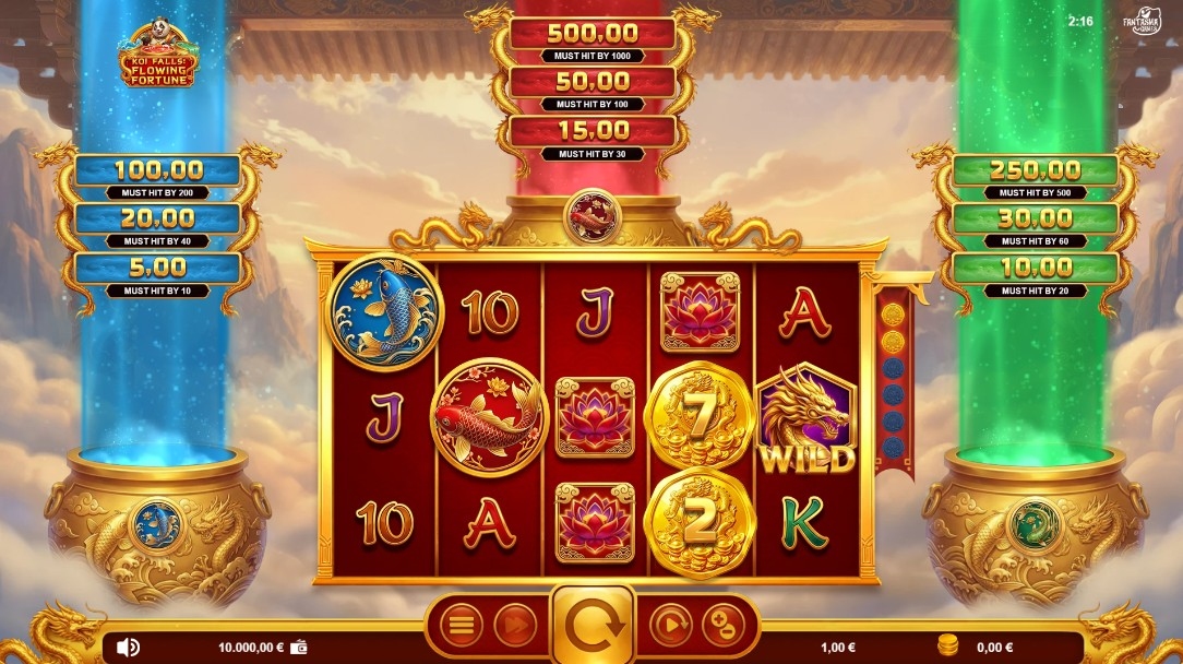 Koi Falls: Flowing Fortune