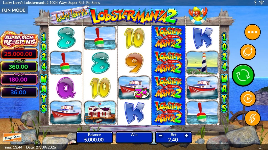 Lucky Larry's Lobstermania 2 1024 Ways