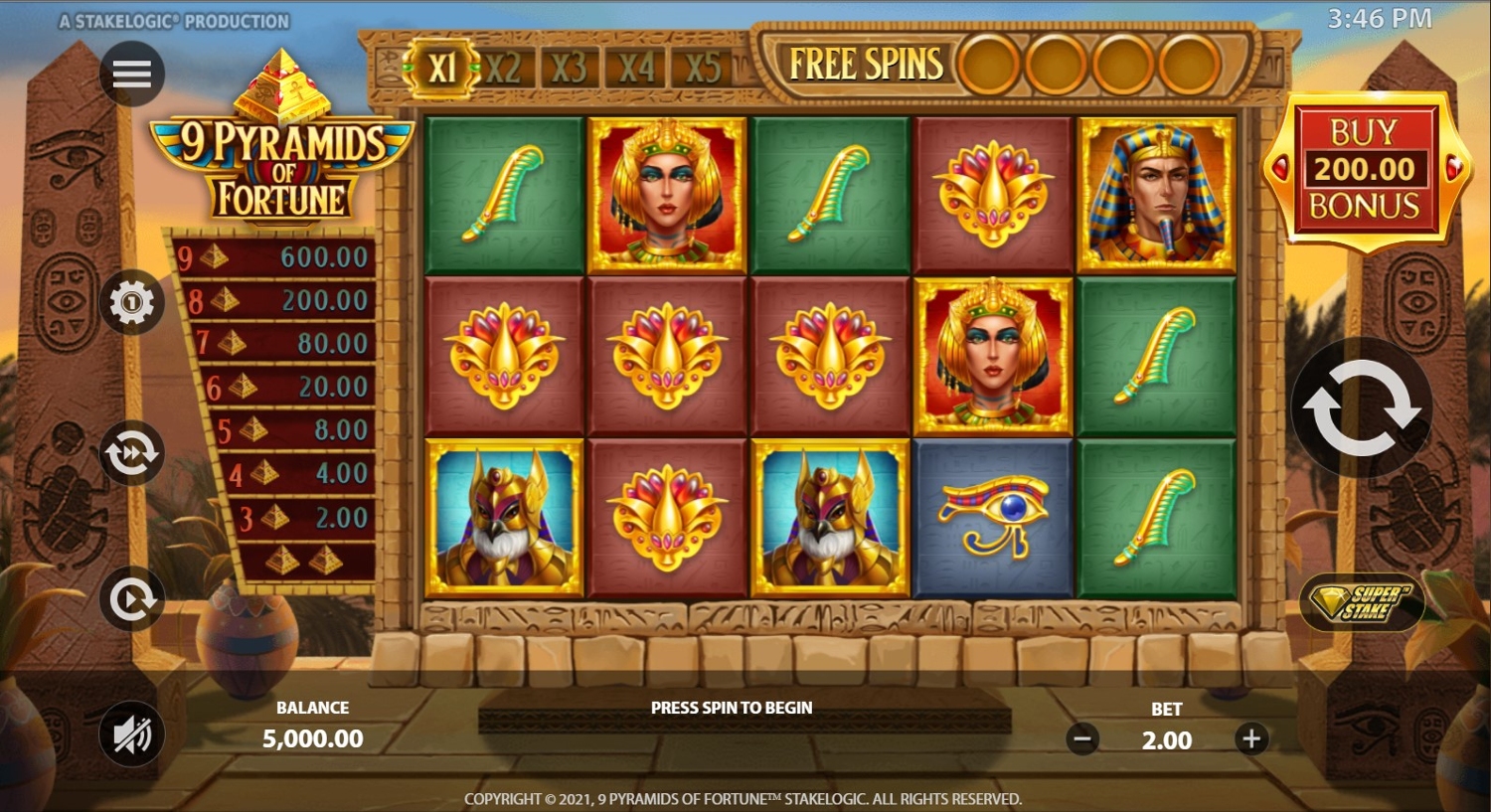9 Pyramids of Fortune