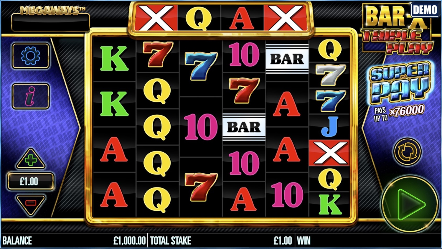 BAR-X Triple Play Megaways