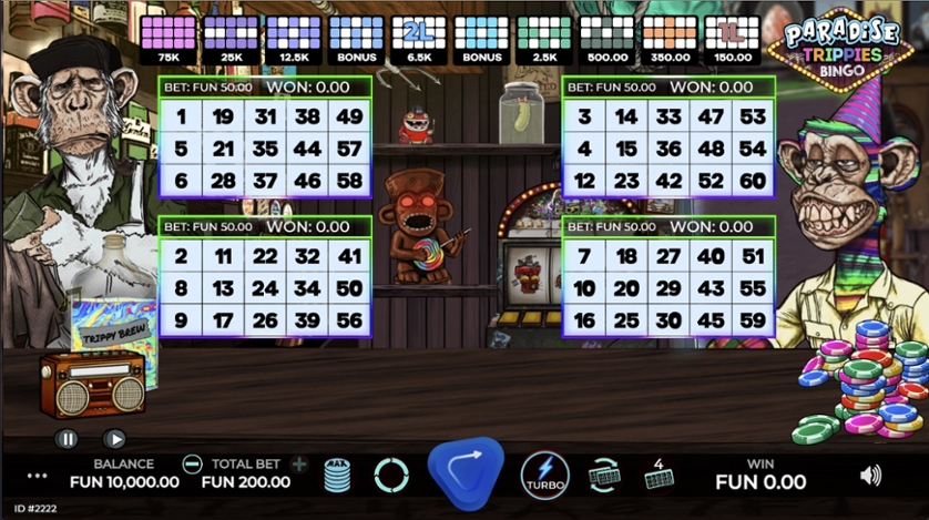 Paradise Trippies Bingo