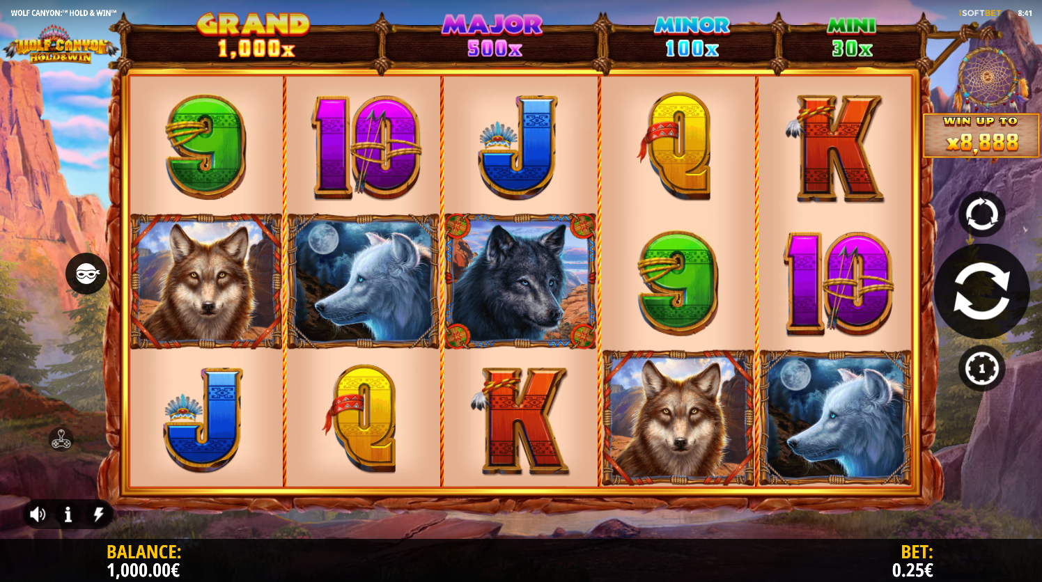 Wolf Canyon: Hold and Win