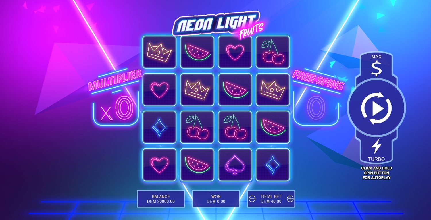 Neon Light Fruits