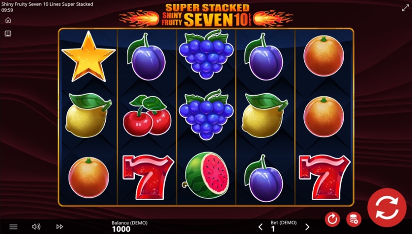Shiny Fruits Seven: 10 Lines Super Stacked