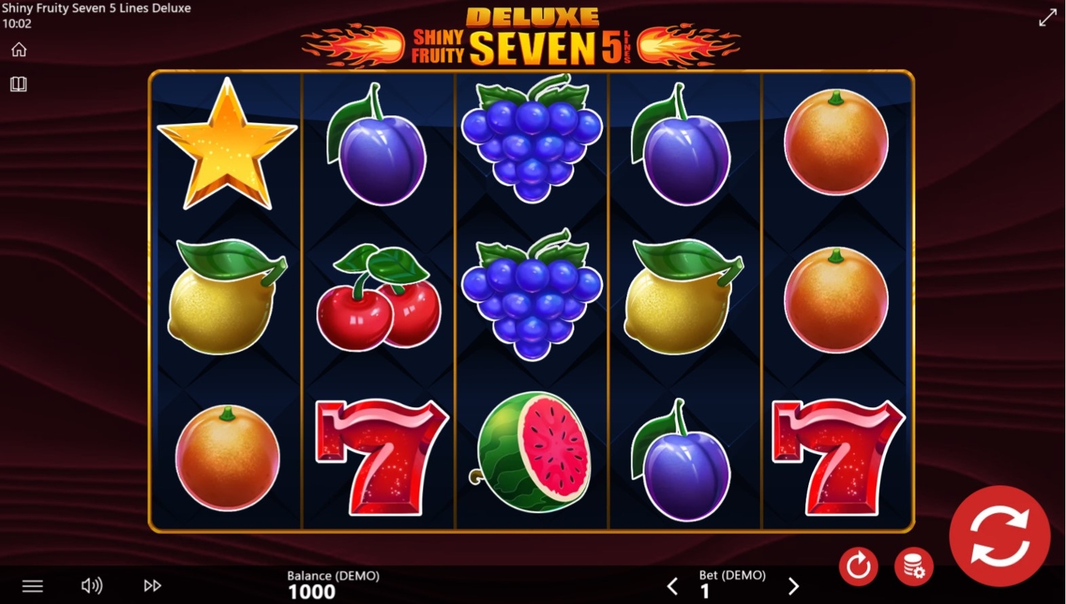 Shiny Fruity Seven: Deluxe 5 Lines
