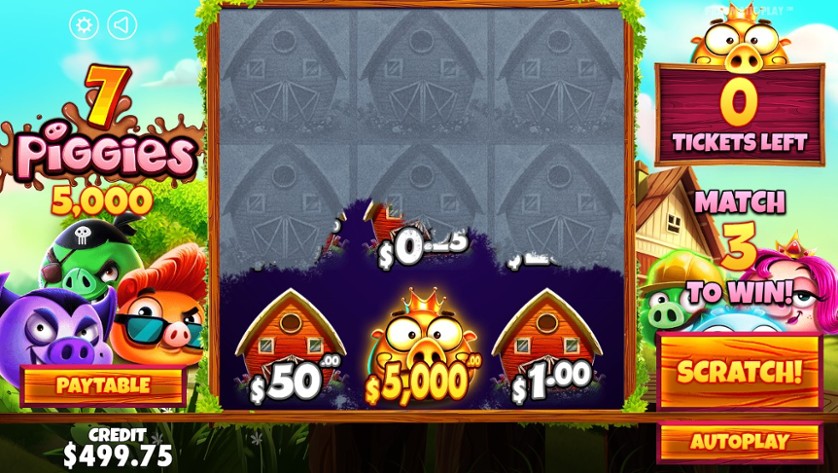 7 Piggies Scratchcard