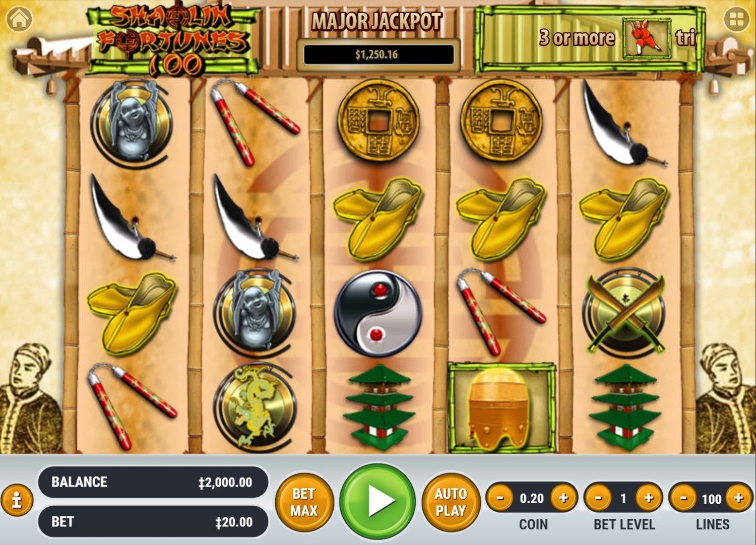 Shaolin Fortunes 100