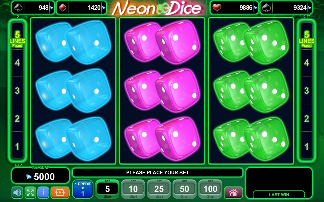Neon Dice