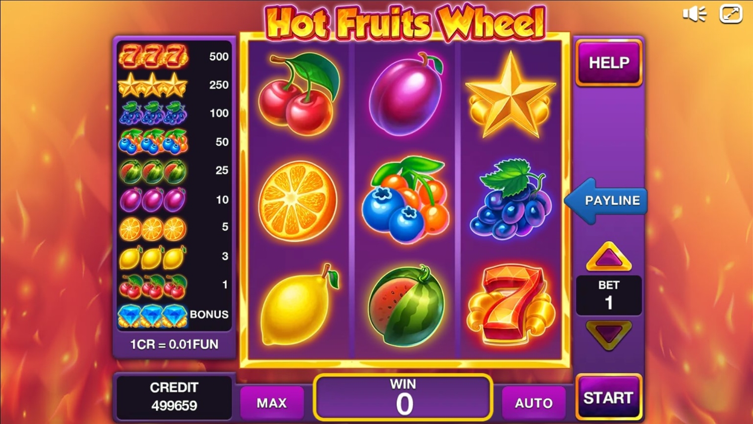 Hot Fruits Wheel (3x3)