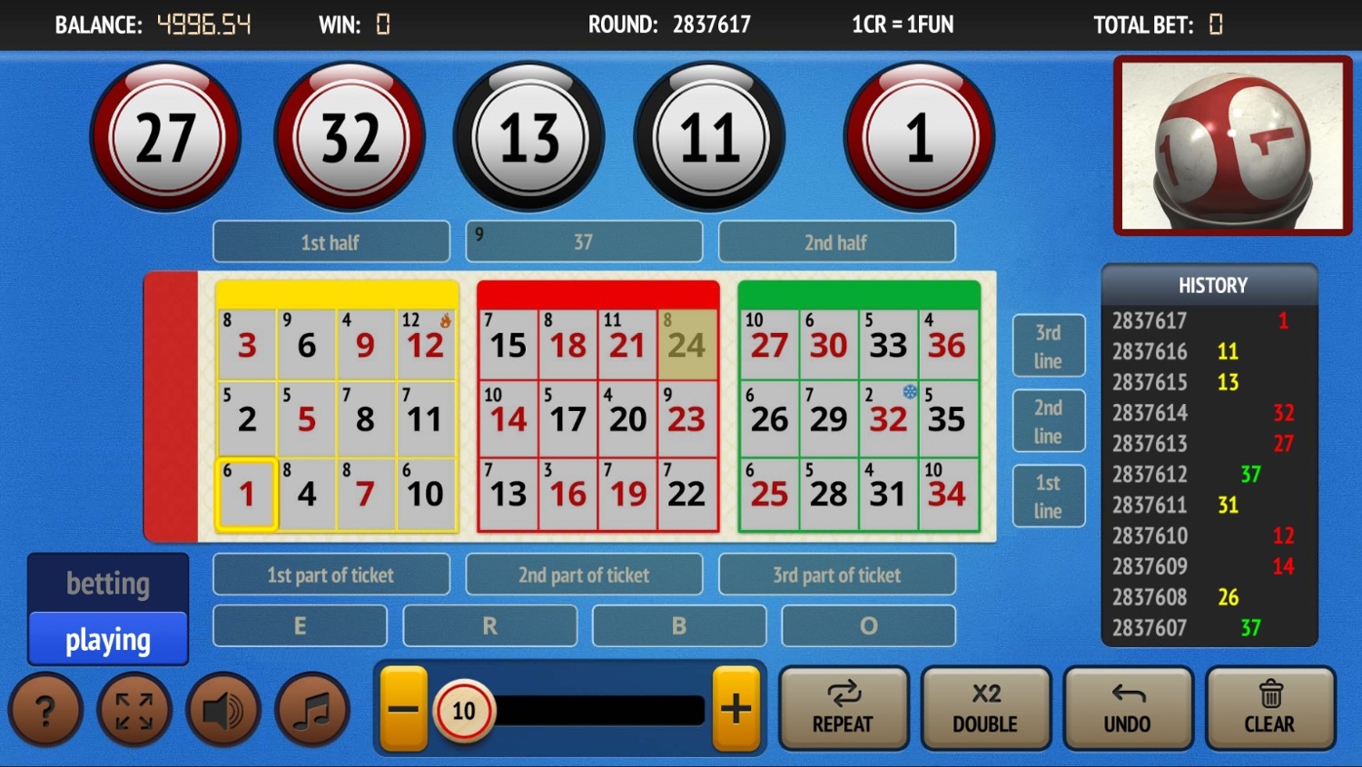 Bingo 37 Ticket