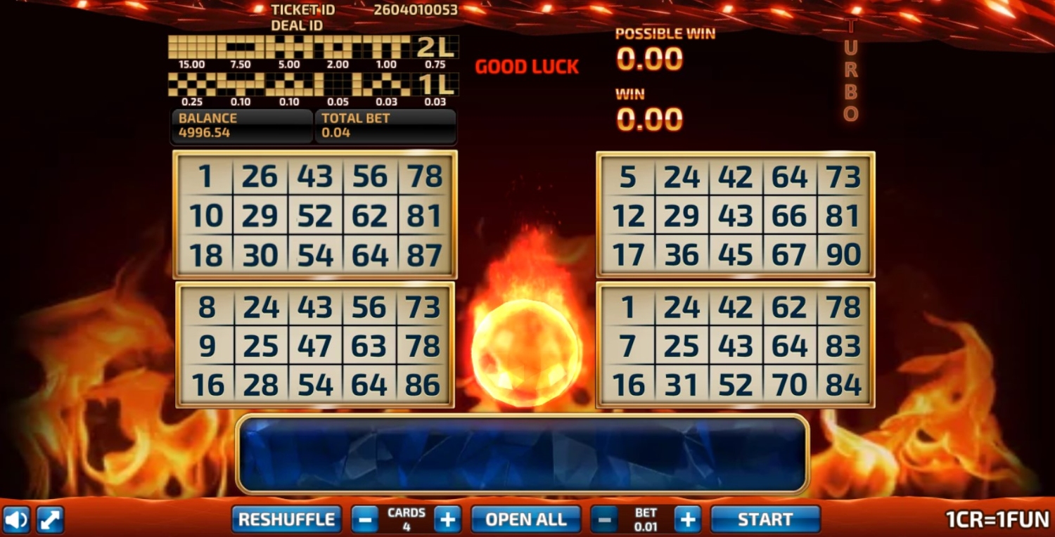 Firestorm Bingo