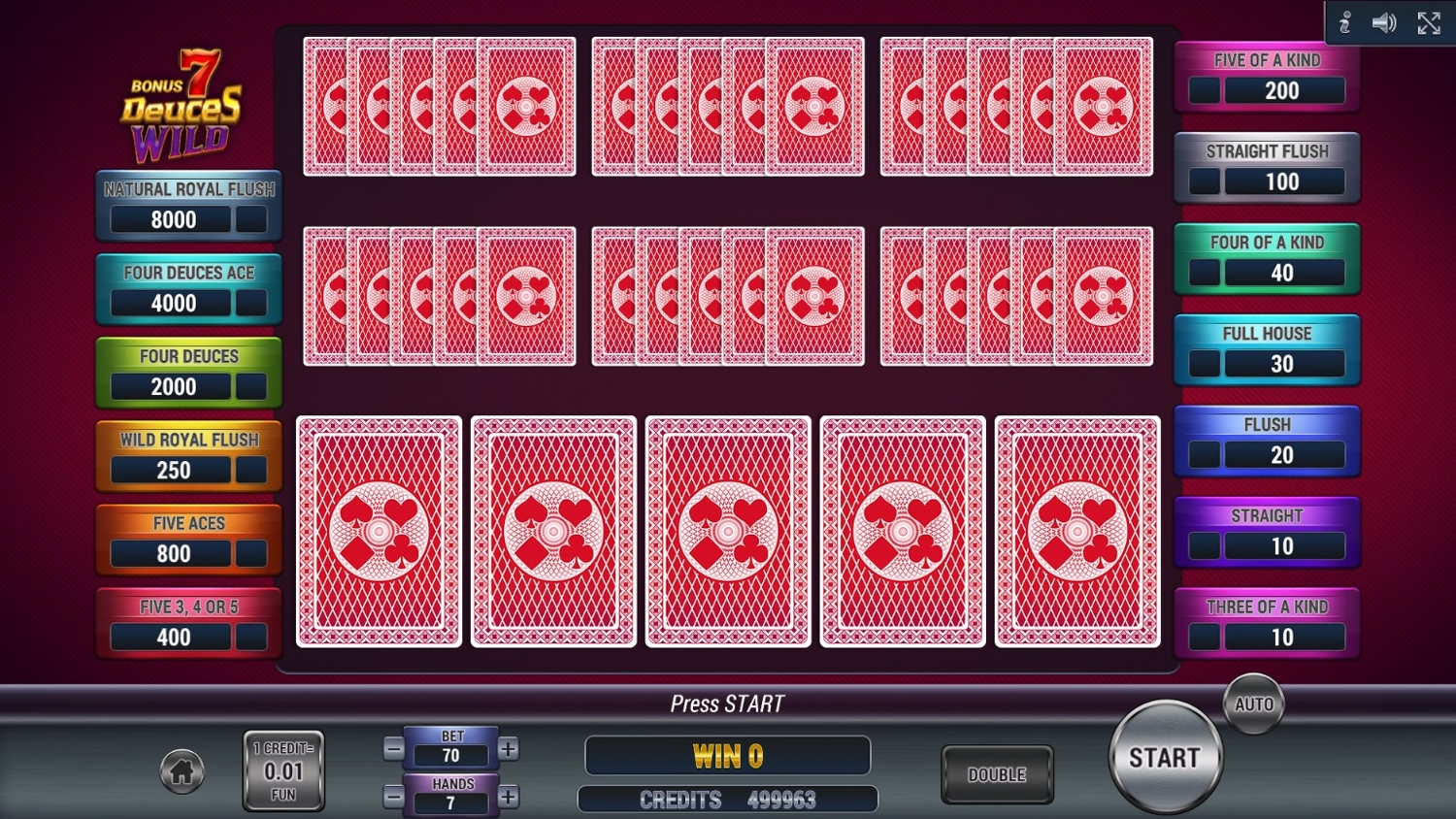 Poker 7 Bonus Deuces Wild