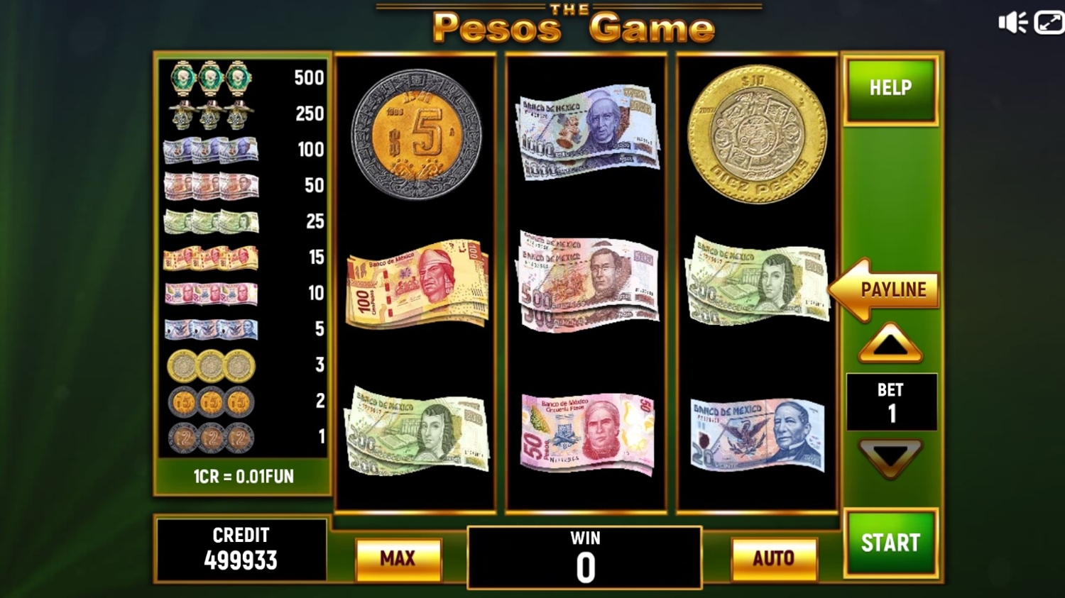 The Pesos Game (3x3)