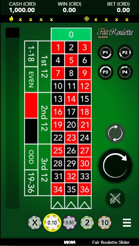 Fair Roulette Slider