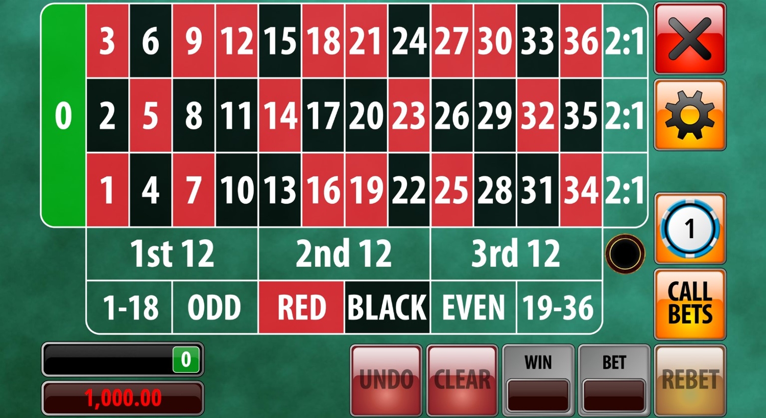 European Roulette (Genii)