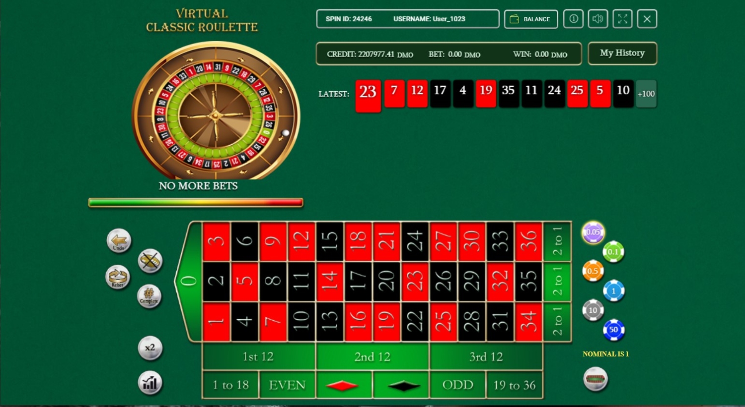 Virtual Classic Roulette