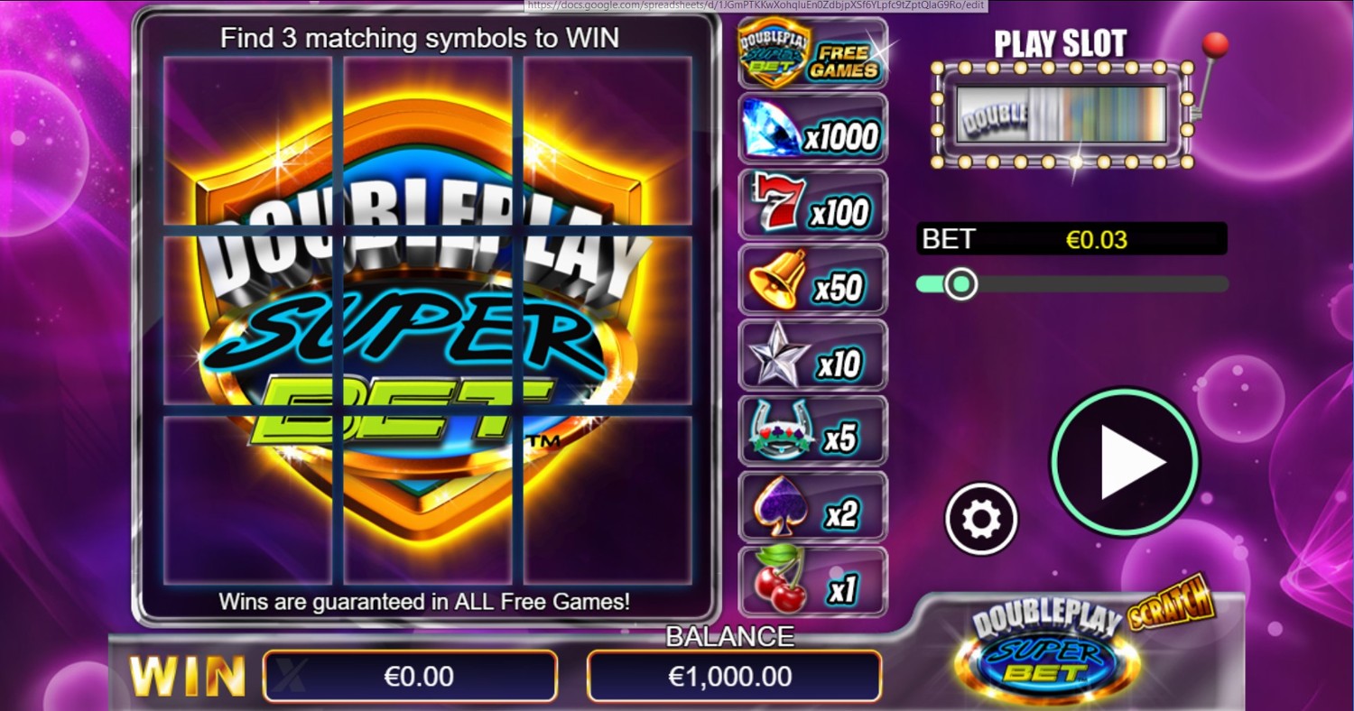 Double Play Superbet / Scratch