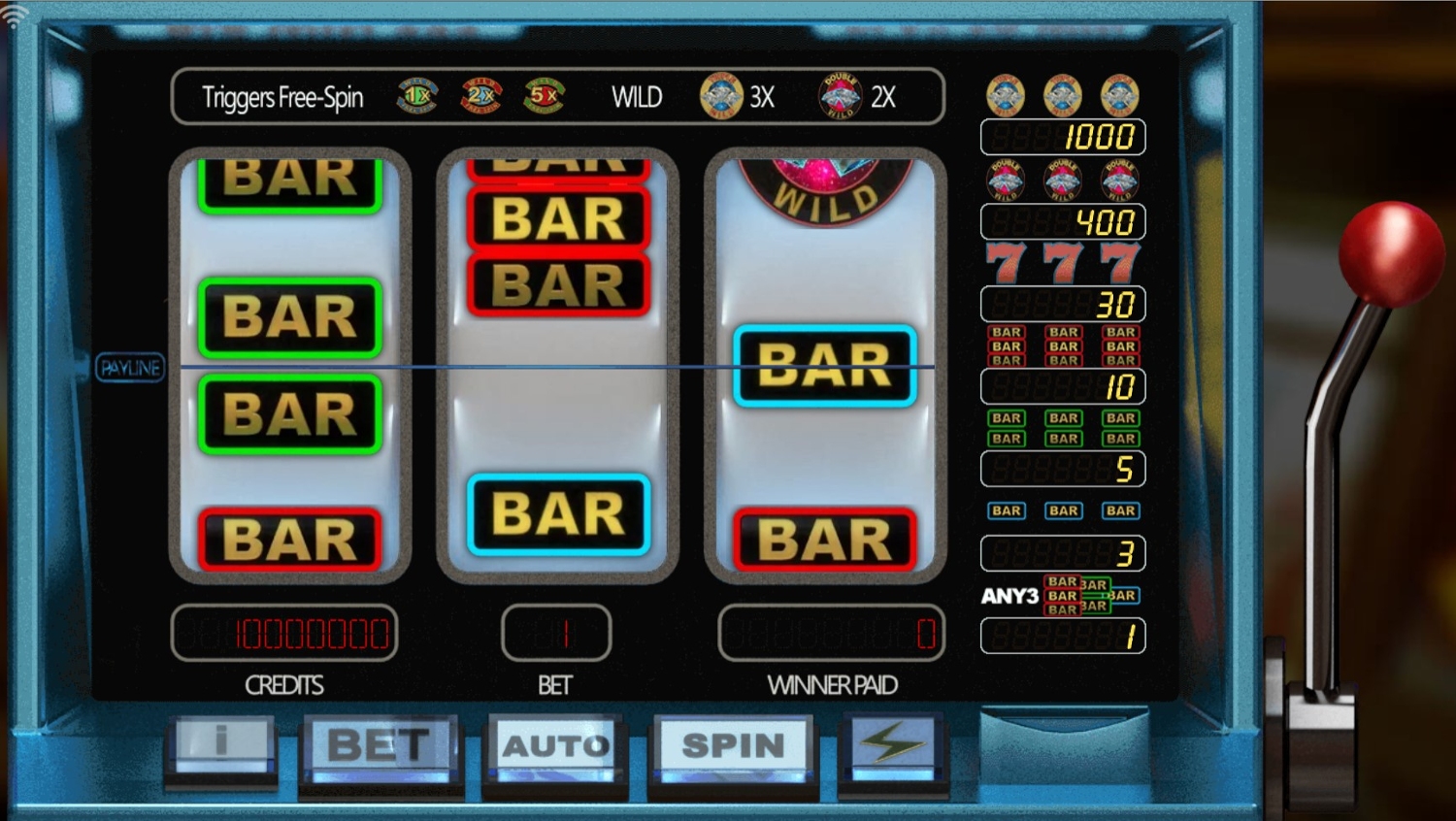 Excited Slot 3D 1000X