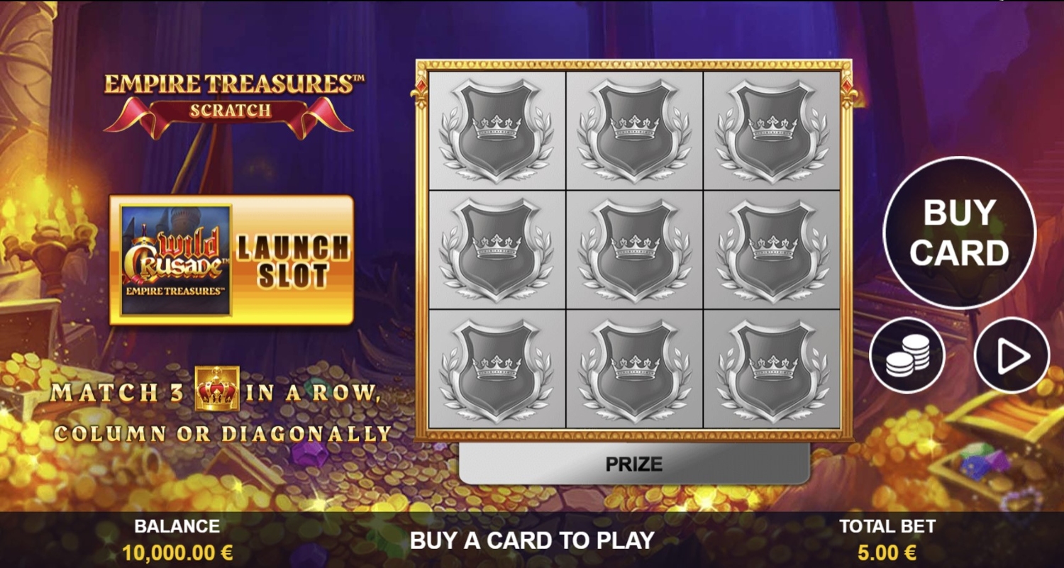 Empire Treasures Scratch Card