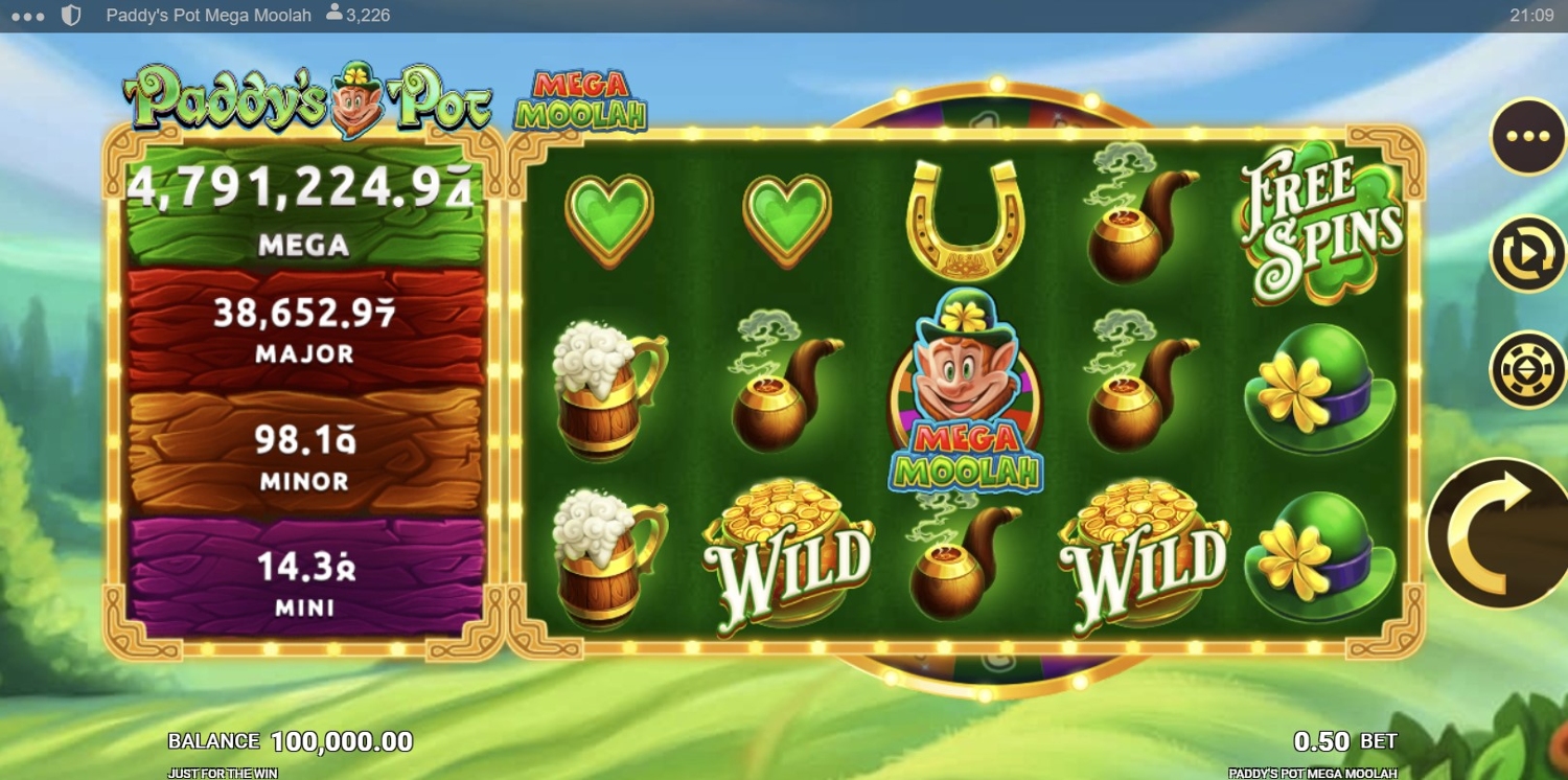 Paddys Pot Mega Moolah