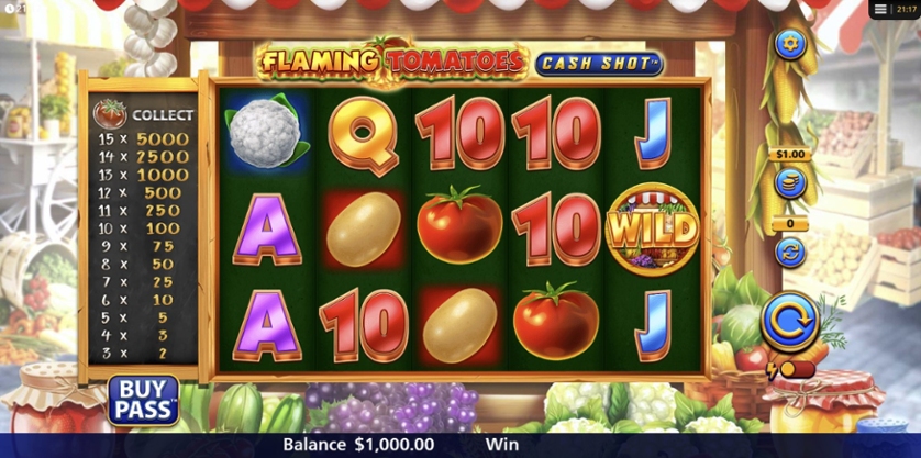 Flaming Tomatoes Cash Shot