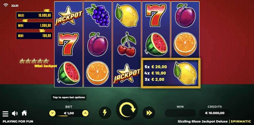 Sizzling Blaze Jackpot Deluxe