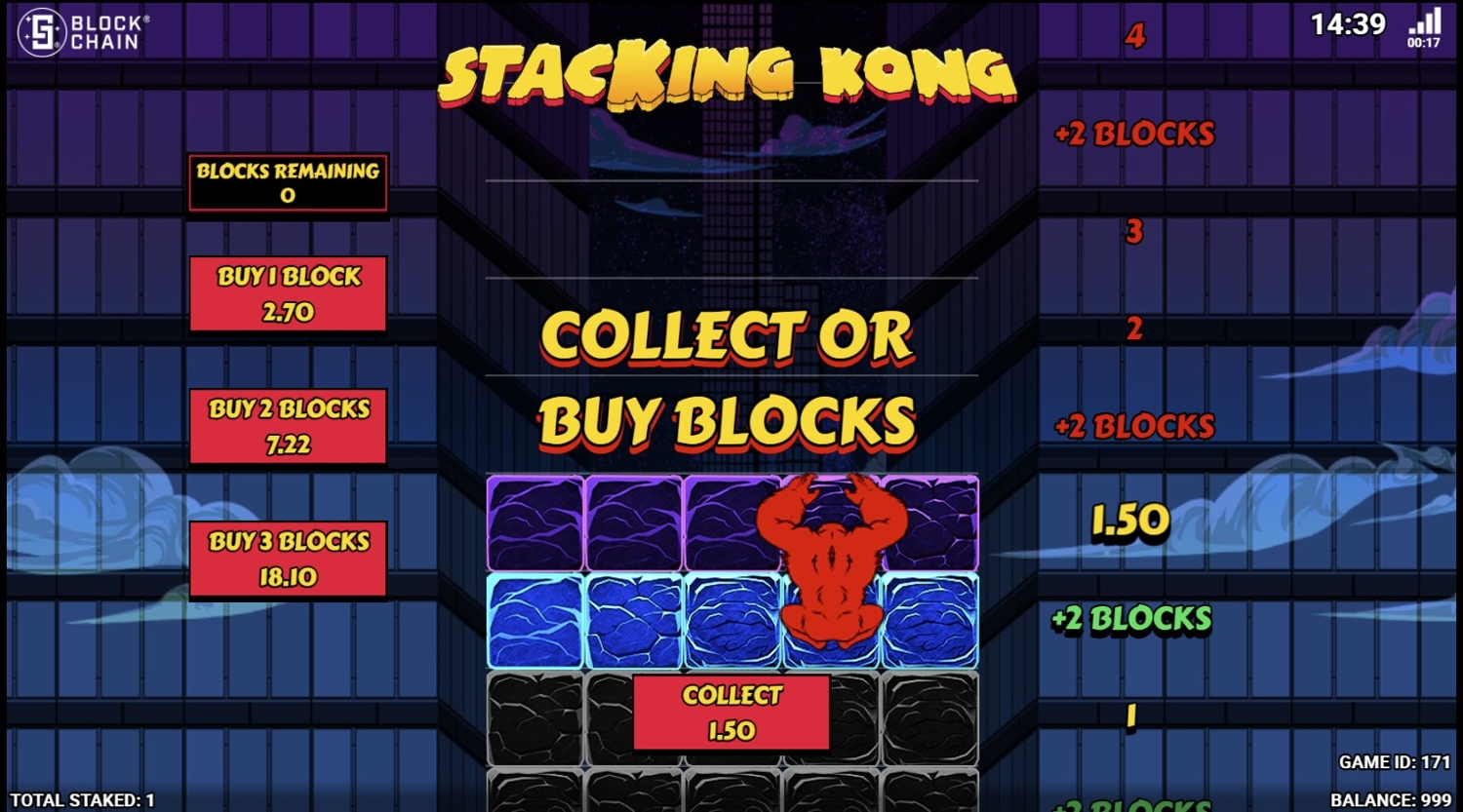 Stacking Kong With Blockchain