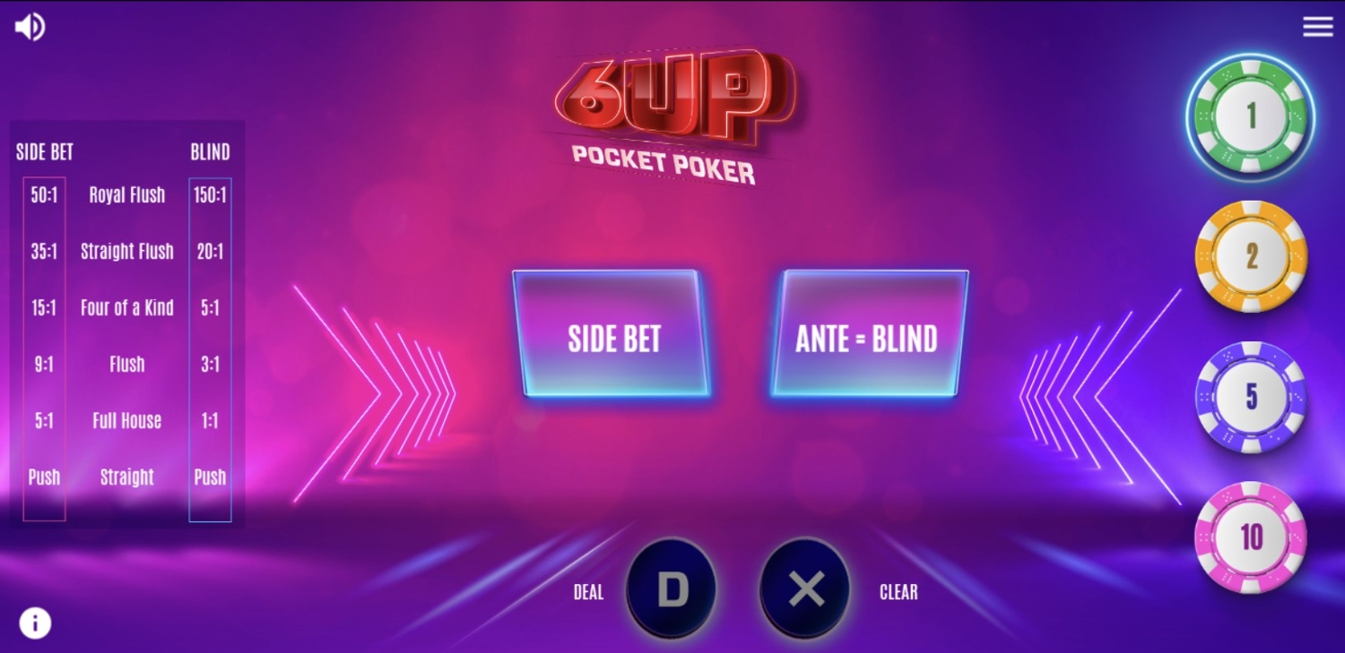 6 Up Pocket Poker