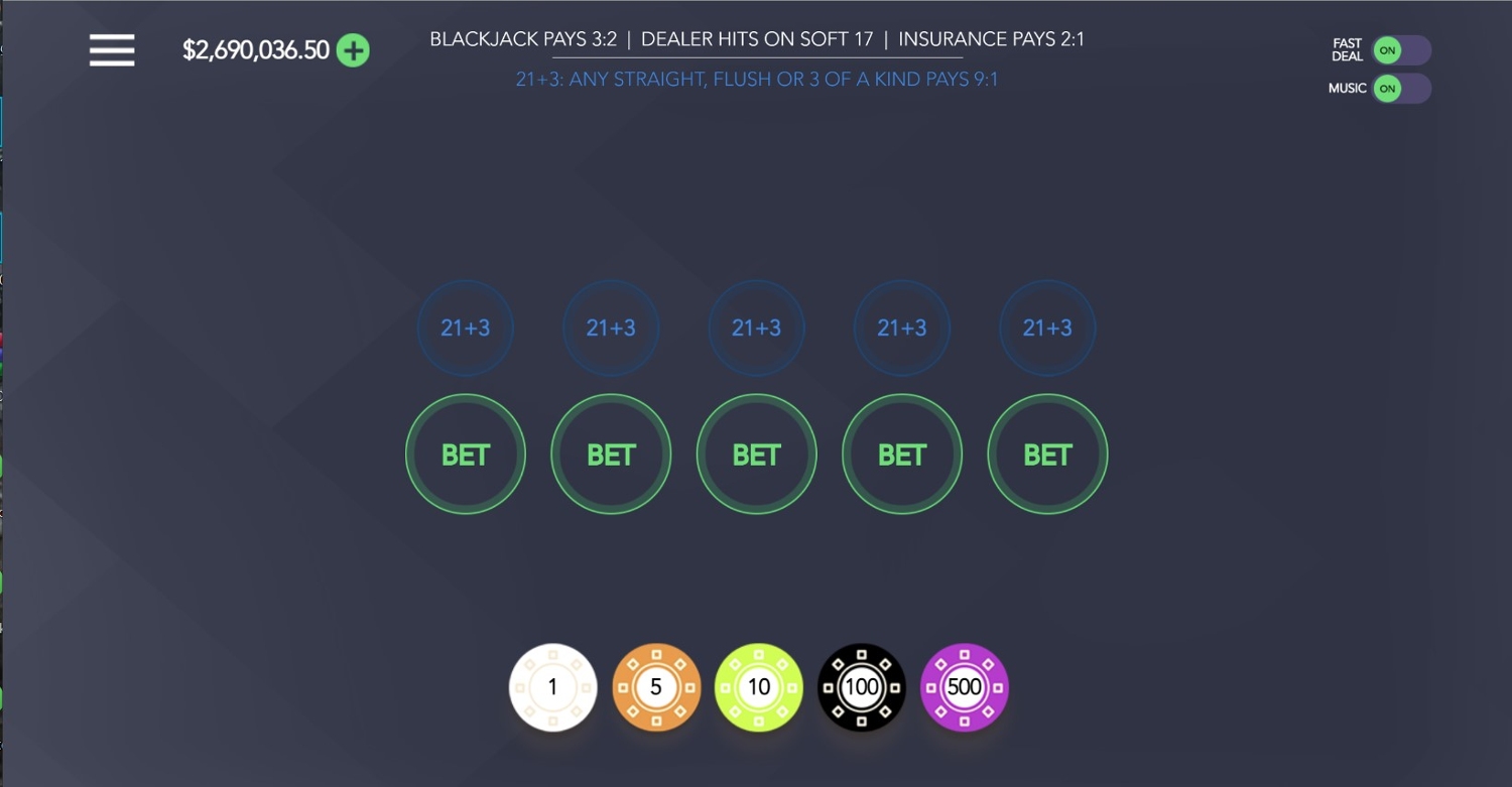 5 Handed Vegas Blackjack