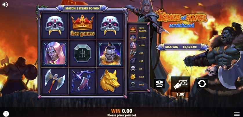 Kings of War Scratchcard