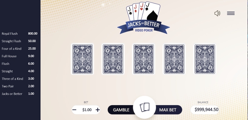 Jacks or Better (Flipluck)