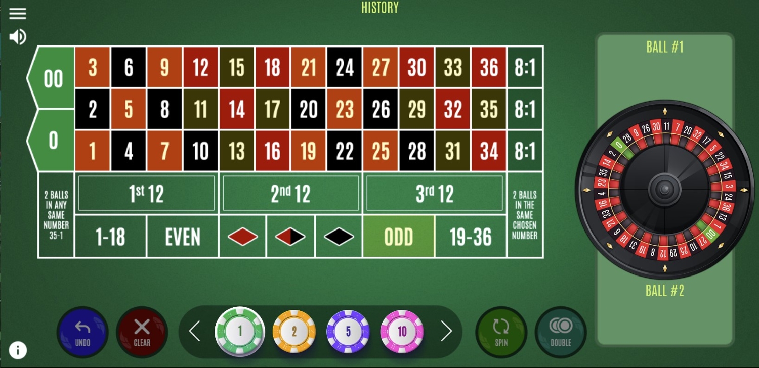Double Ball American Roulette