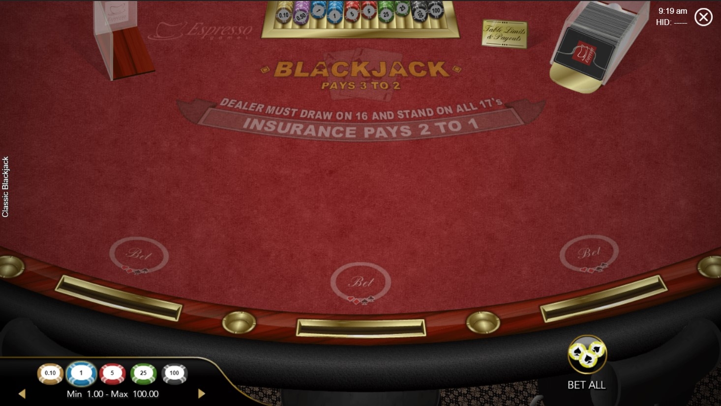 Classic Blackjack (Espresso)