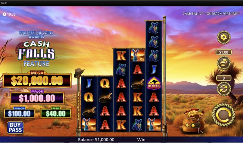 Cash Falls Outback Fortune