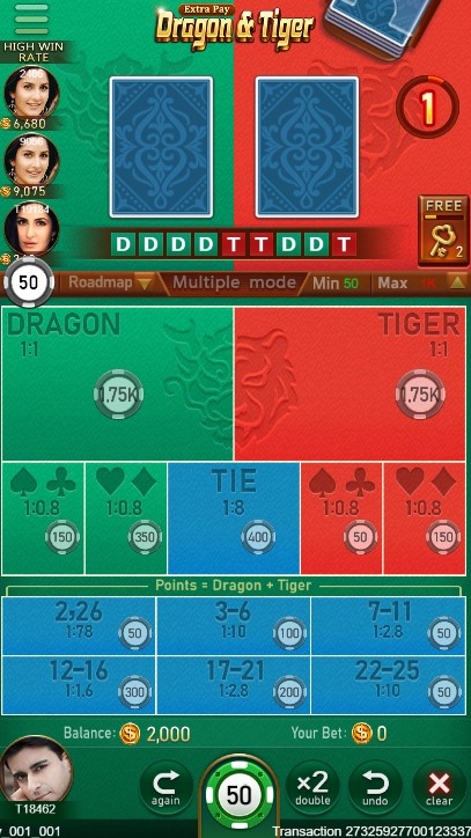 Dragon and Tiger (TaDa Gaming)
