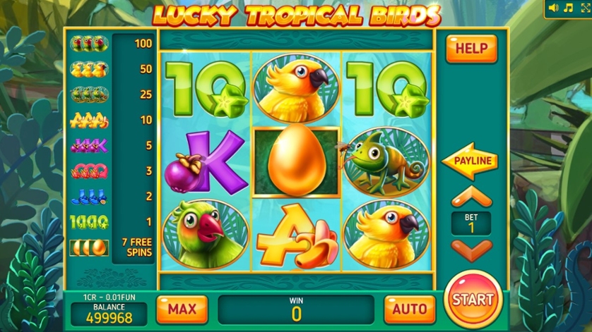 Lucky Tropical Birds (3x3)