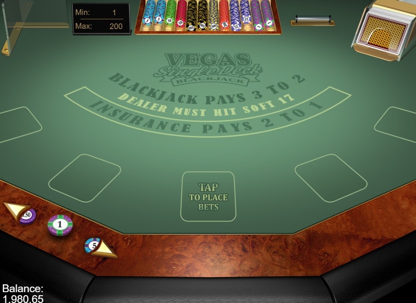 Single Deck Blackjack GOLD