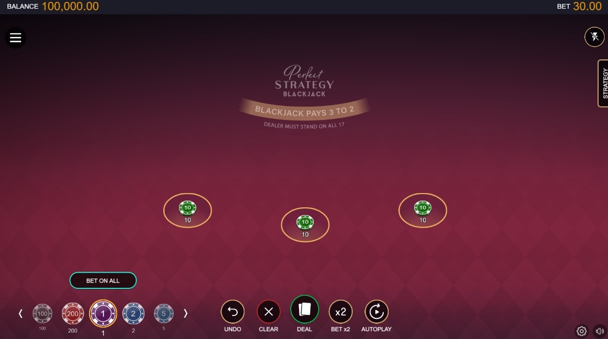 Perfect Strategy Blackjack