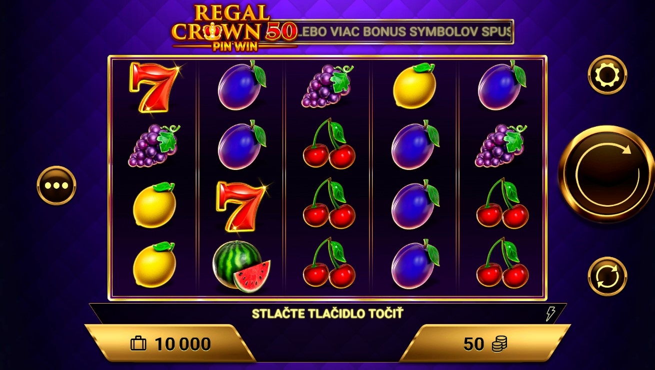 Regal Crown 50 Pin Win