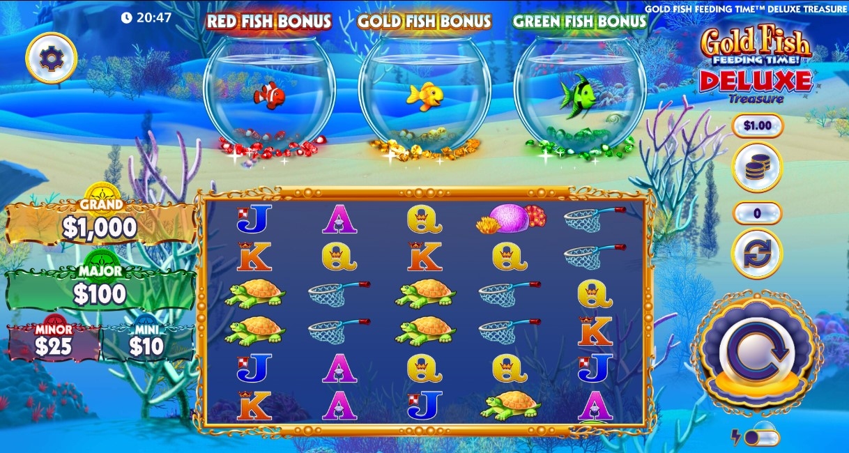 Gold Fish Feeding Time Deluxe Treasure