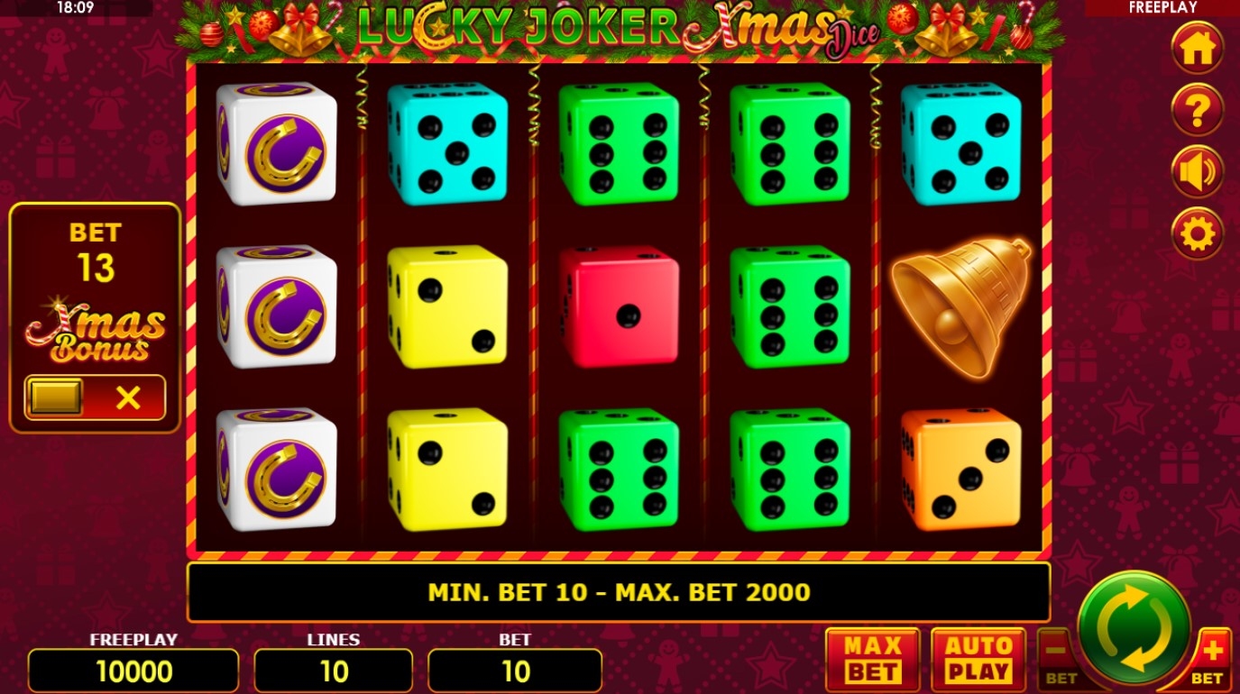 Lucky Joker Xmas Dice